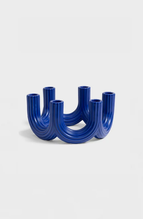 Candleholder churros blue